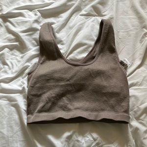 Cute padded workout cropped tank